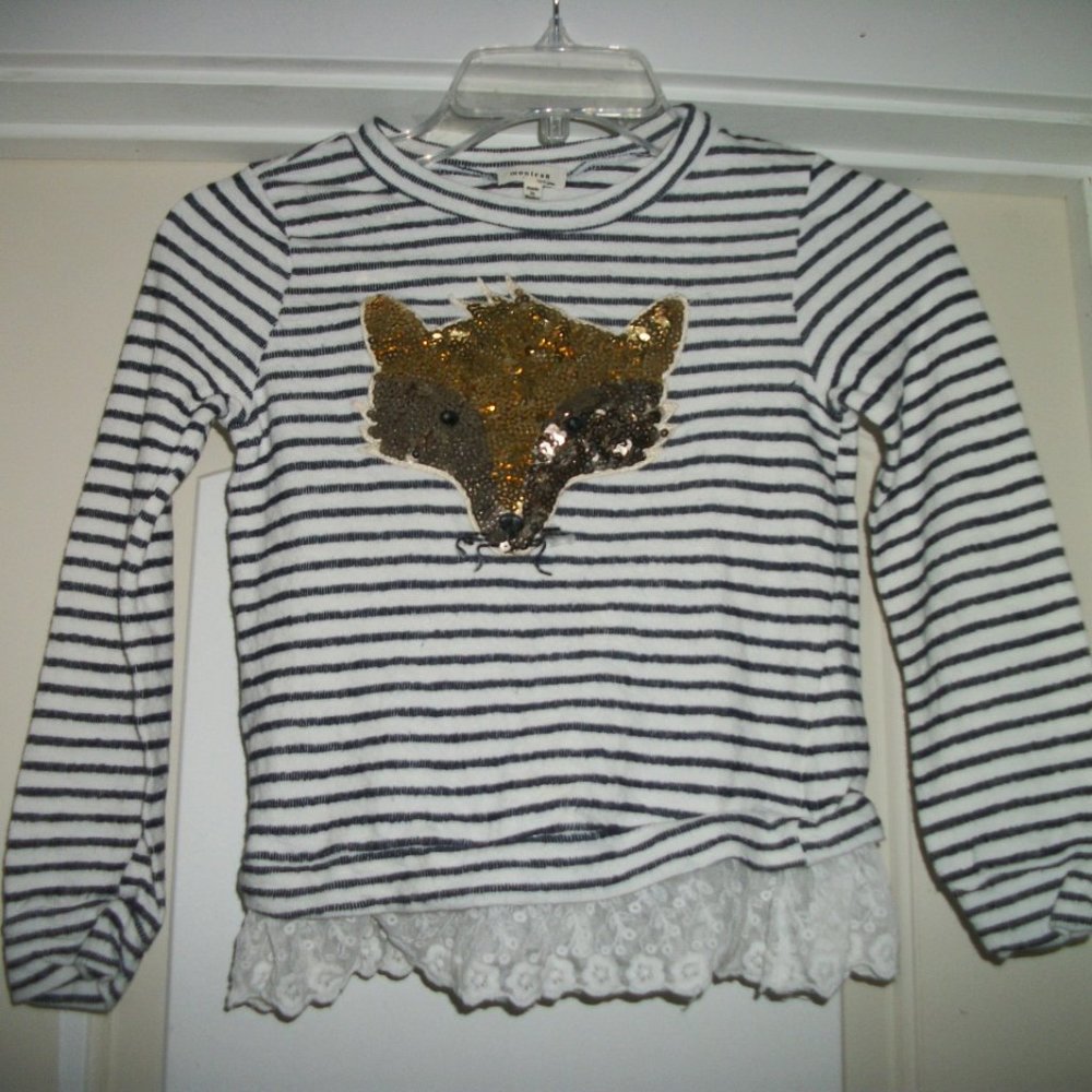 SWEET FOX LITTLE GIRL SEQUINED FOX TOP M
